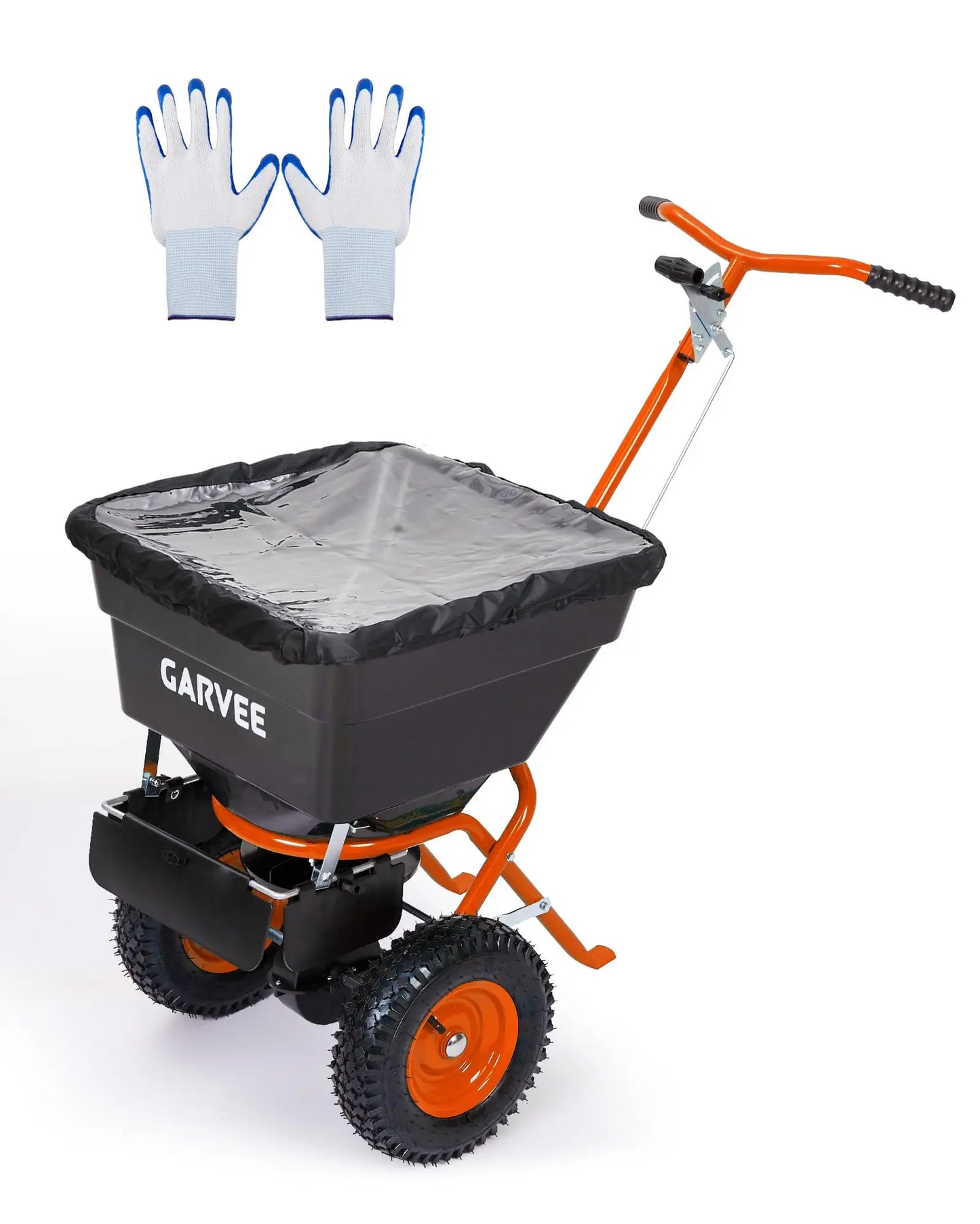 HiMiss Push Lawn Broadcast Spreader For Seed And Fertilizer