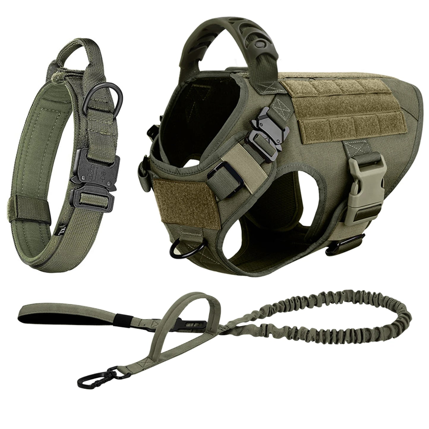 Dog Harness And Leash Set Nylon Padded Quick Release Buckle For Training
