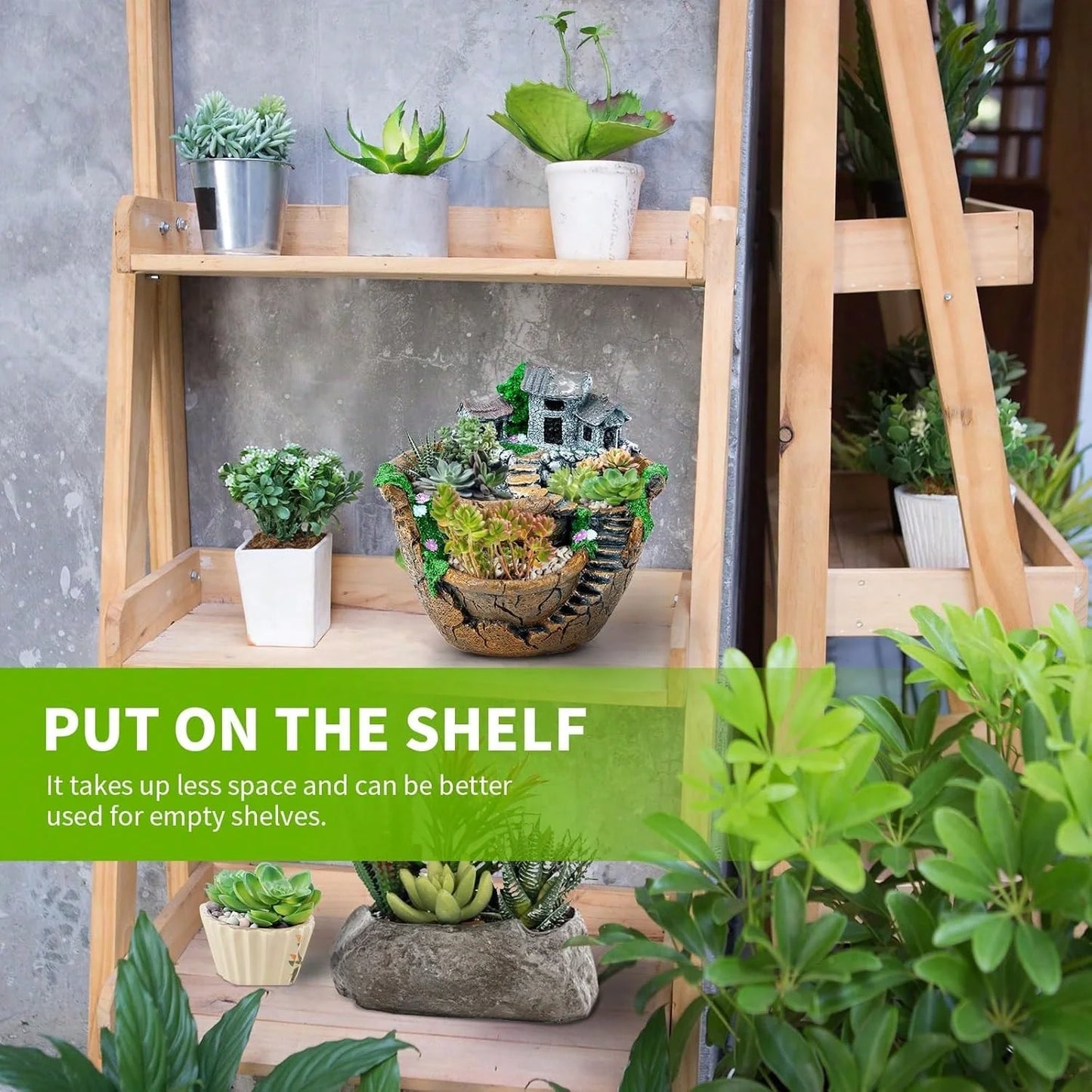 Fairy Garden Planter Pot For Tiny Flowers And Succulents