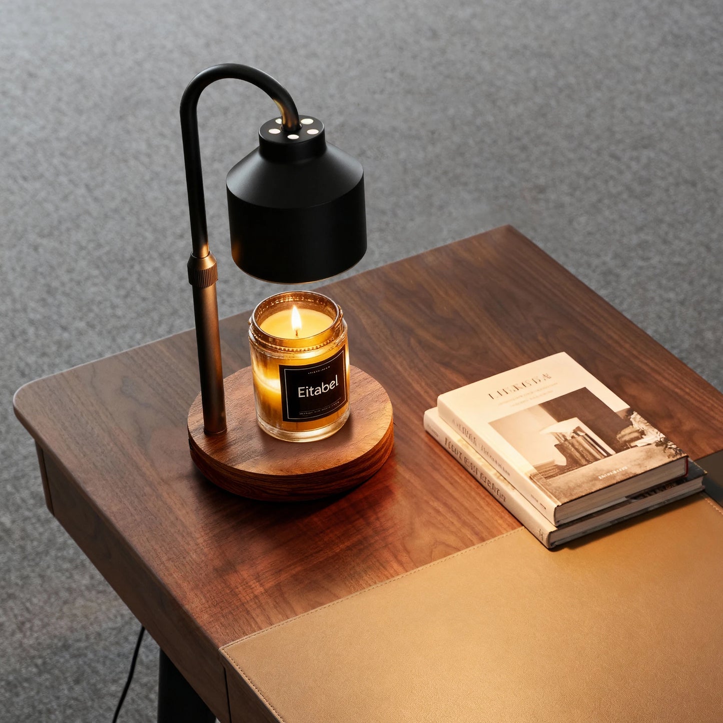 Atmospheric Wax Melting Lamp, Electric Candle Heater with Timer, Adjustable Height, Suitable for Jar Candles, Includes 2 Bulbs