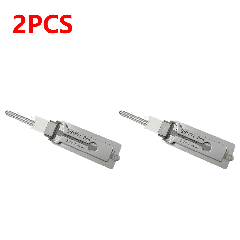 VODOOL 2 In 1 Stainless Steel Key Decoder Precision Hook And Pickup Tool