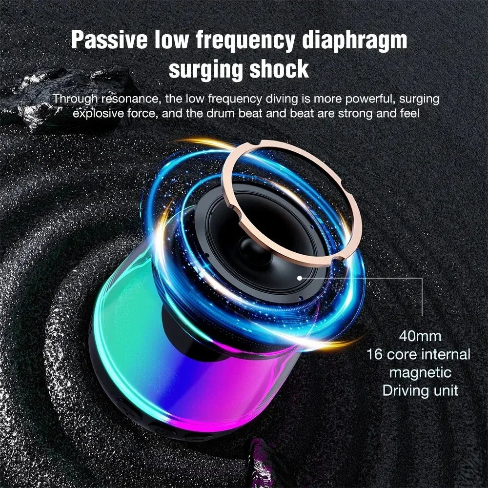 Magnetic Bluetooth Speaker With RGB Light And Phone Stand
