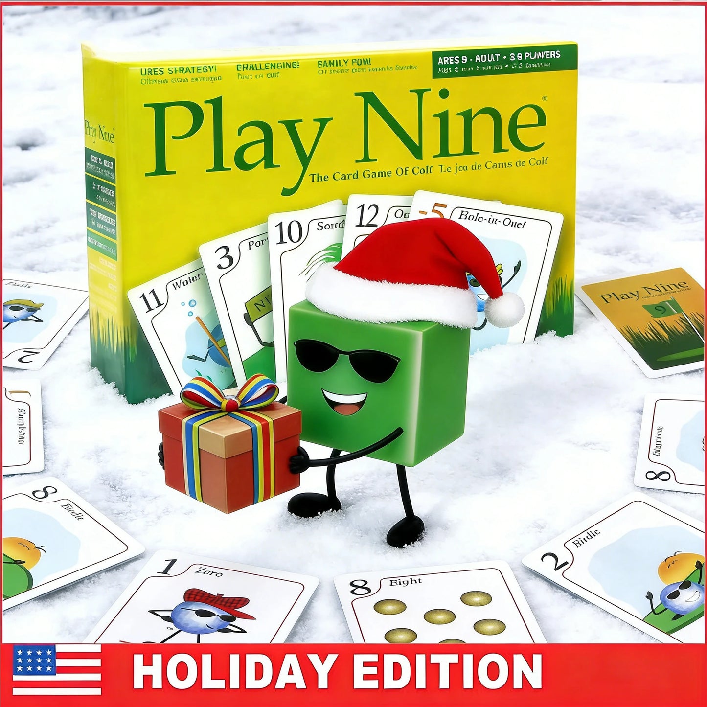 Play Nine The Card Game of Golf, Ages 8 and Up, Couples Date Night Gift, Game Night Favorite, 15 Min Gameplay, Family Friendly Card Game for Kids, Teens & Adults, Great Golf Gift