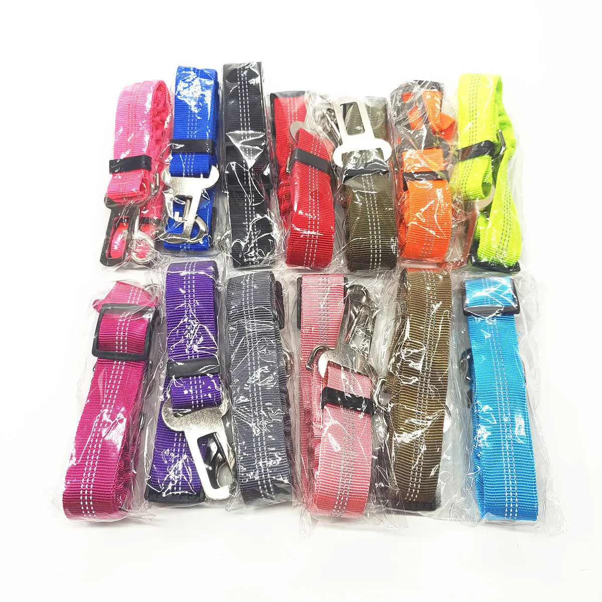 Adjustable Dog Car Seat Belt Harness Nylon Reflective Travel Safe