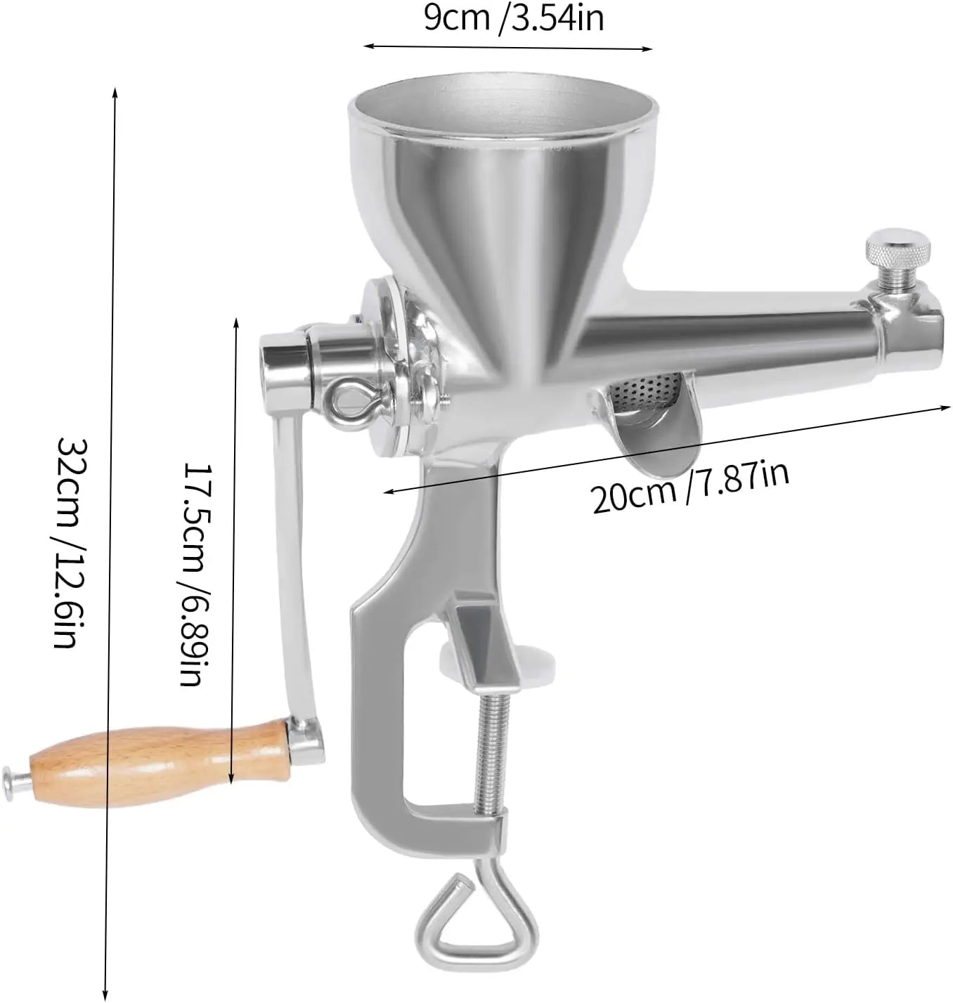 Manual Wheatgrass Juicer, Stainless Steel Juicer Juice Extractor Tool for Fruits Apples Grapes Vegetable Celery Kale Spinach