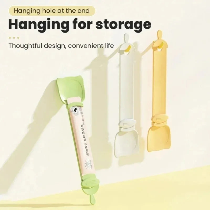 Cat Lickable Wet Food Feeder Spoon With Long Handle