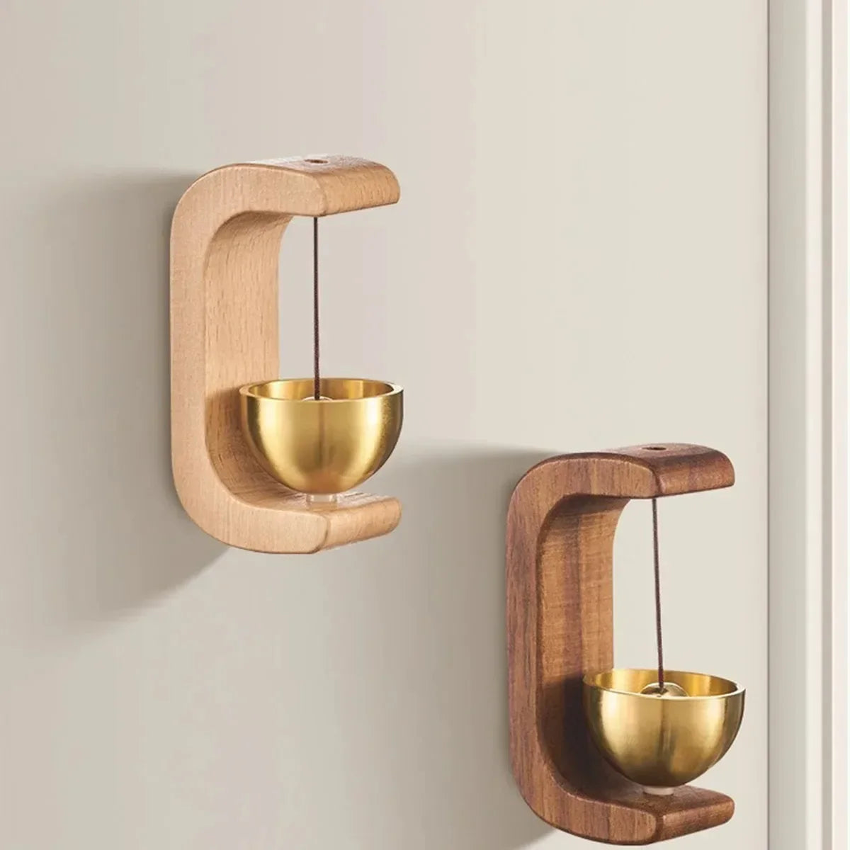Japanese Wooden Wind Chimes Wireless Doorbell for Home Entrance