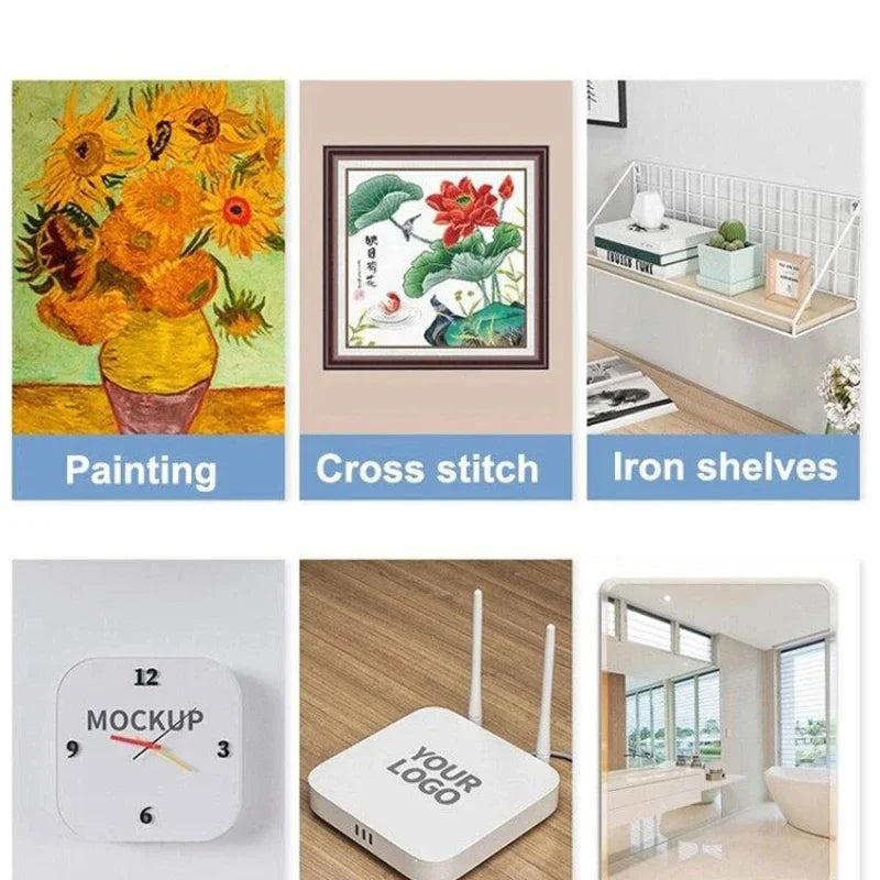 NONEDIY 10 Pack Adhesive Wall Hooks Hangers For Kitchen Bathroom