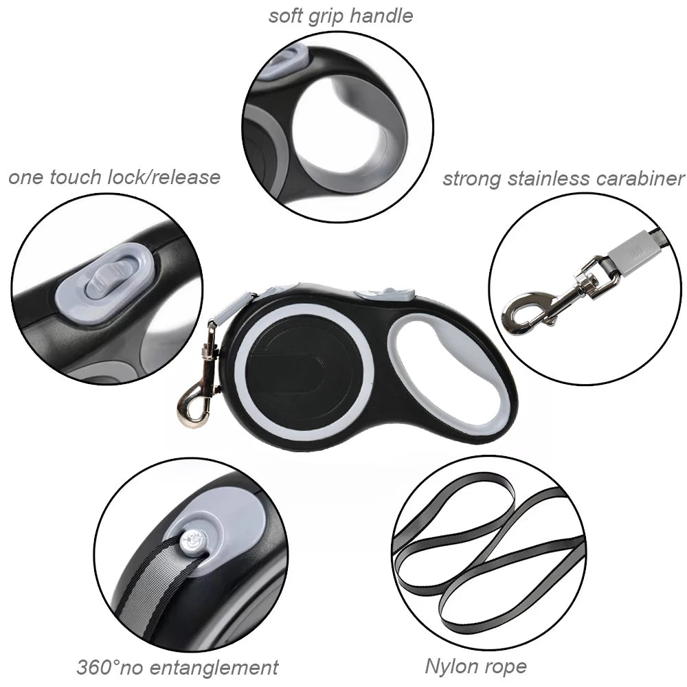 Retractable Dog Leash 50kg Adjustable For All Sizes Durable