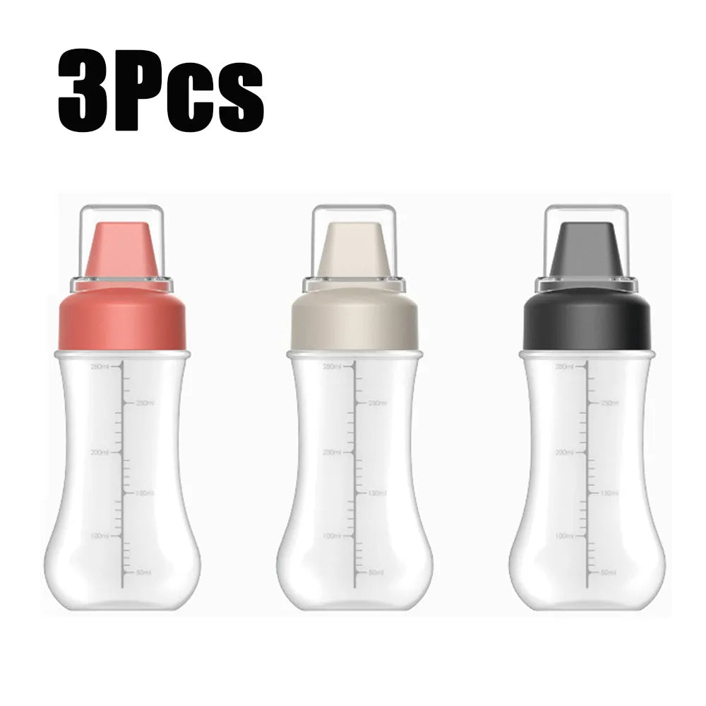 Graduated Squeeze Sauce Bottle Condiment Dispenser Ketchup BBQ