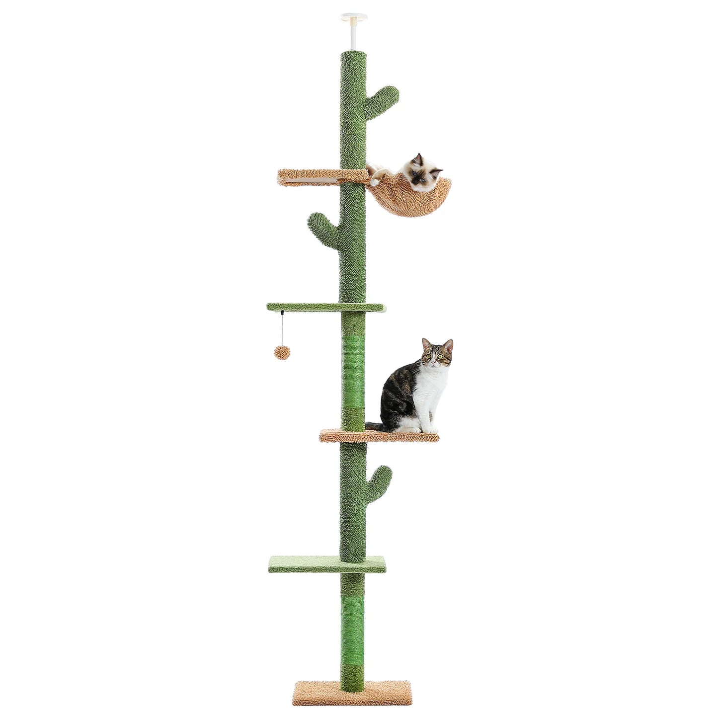 PAWZ Road 5-Tier Cat Tree Floor To Ceiling Climbing Tower