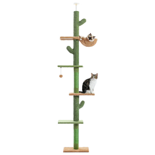 PAWZ Road 5-Tier Cat Tree Floor To Ceiling Climbing Tower