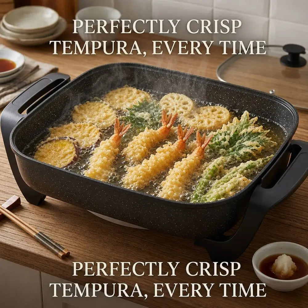 Aoran 16 Inch Family-Sized Electric Skillet, Non-Stick Electric Griddle With Tempered Glass Lid & Steamer Insert, Perfect For B