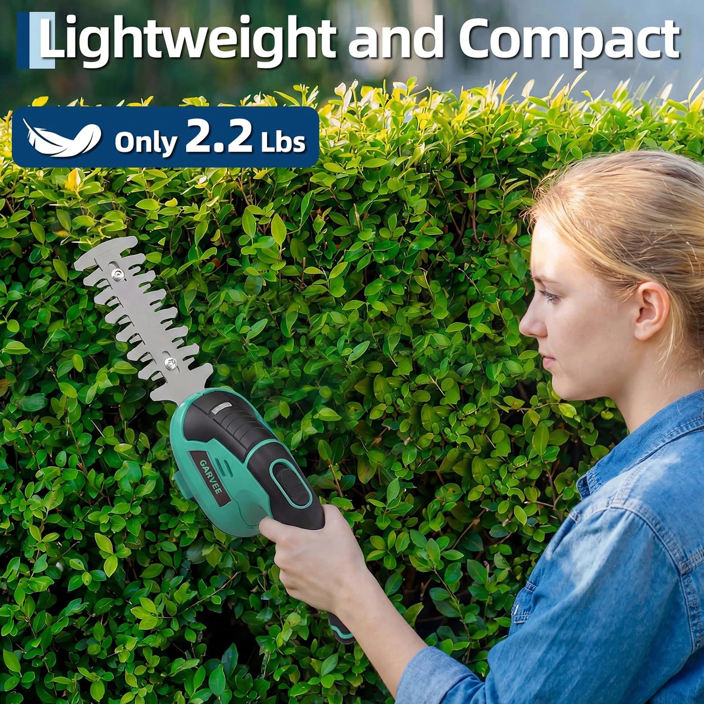 HiMISS 7.2V 2-in-1 Cordless Grass Trimmer Hedge Trimmer