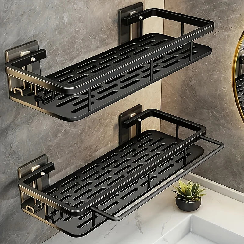 Stainless Steel Shower Caddy Rack Duo Wall Mounted Bathroom Organizer