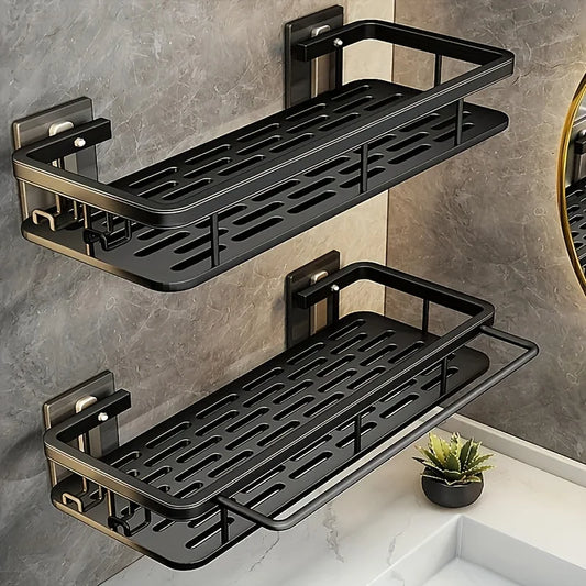 Stainless Steel Shower Caddy Rack Duo Wall Mounted Bathroom Organizer