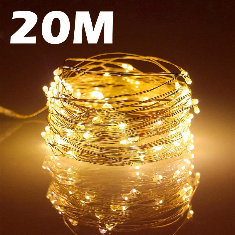 Acosh Neon USB LED Fairy Lights Copper Wire 200LED