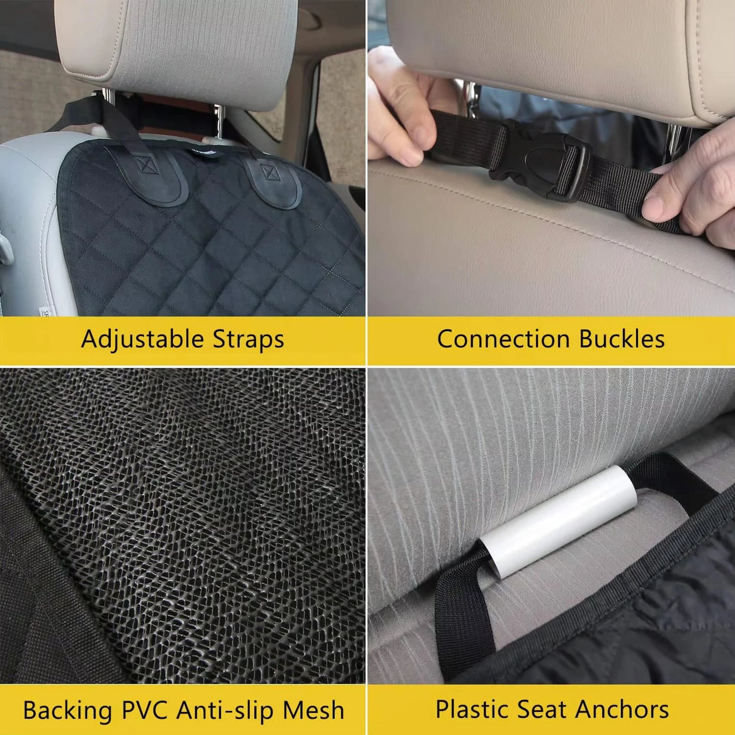 Dog Car Front Seat Covers 100% Waterproof Pet Cat Dog Carrier Mat Seat Cover for Cars Trucks SUV Front Seat Dog Accessories