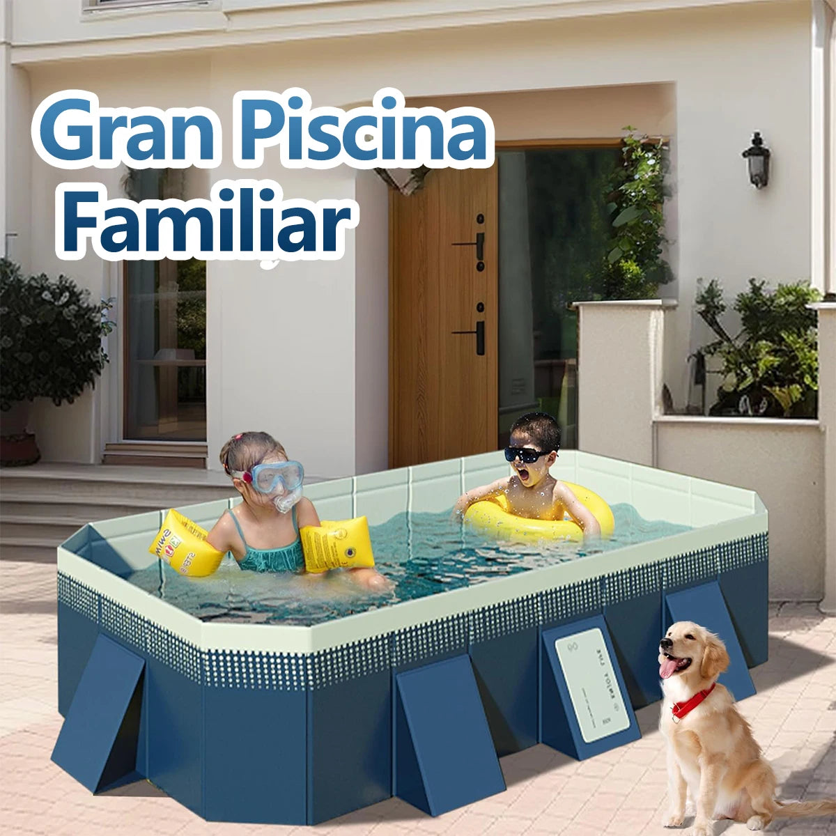 Foldable No Inflatable Family Swimming Pool Multi Layer PVC Portable Outdoor