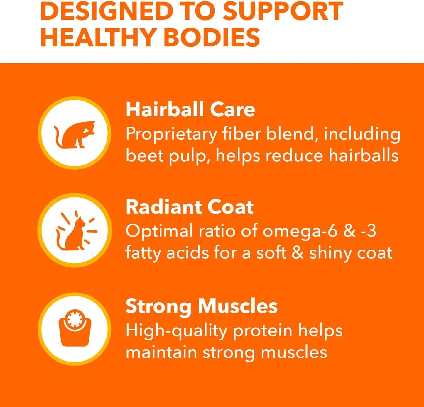 Hairball Care Dry Cat Food For Adult Cats With Real Chicken And Salmon