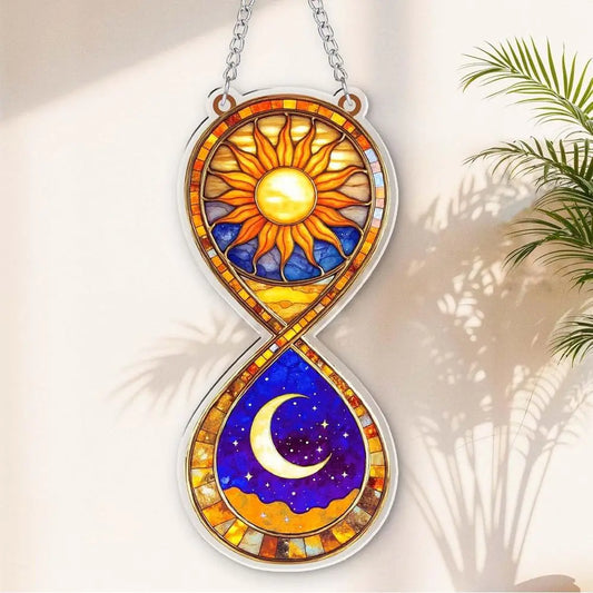 Sun Moon Gits or Women, Acrylic Sun Moon Ornaments, Physical Decor Ornaments or Home Window & Car Decor, Sun Catcher or Home Dec