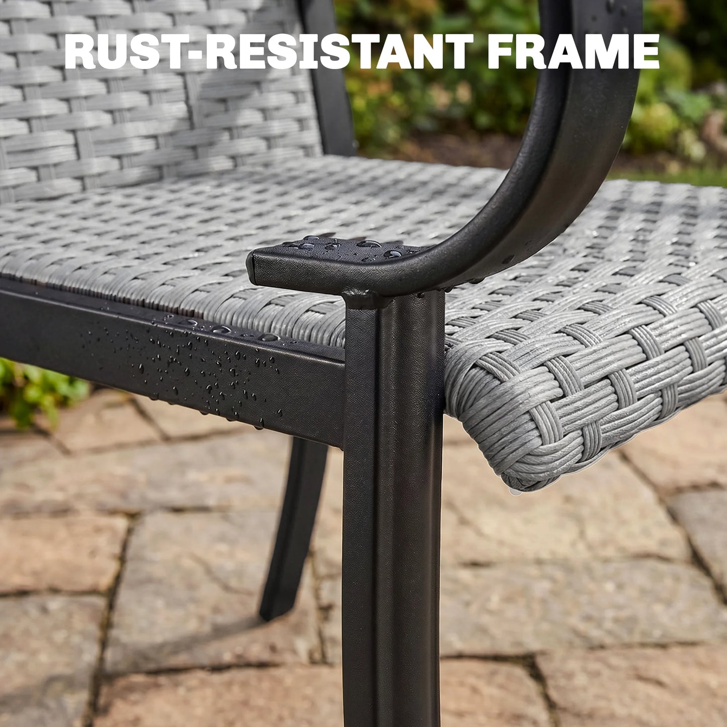 Outsunny Outdoor Wicker Dining Chairs With Armrests