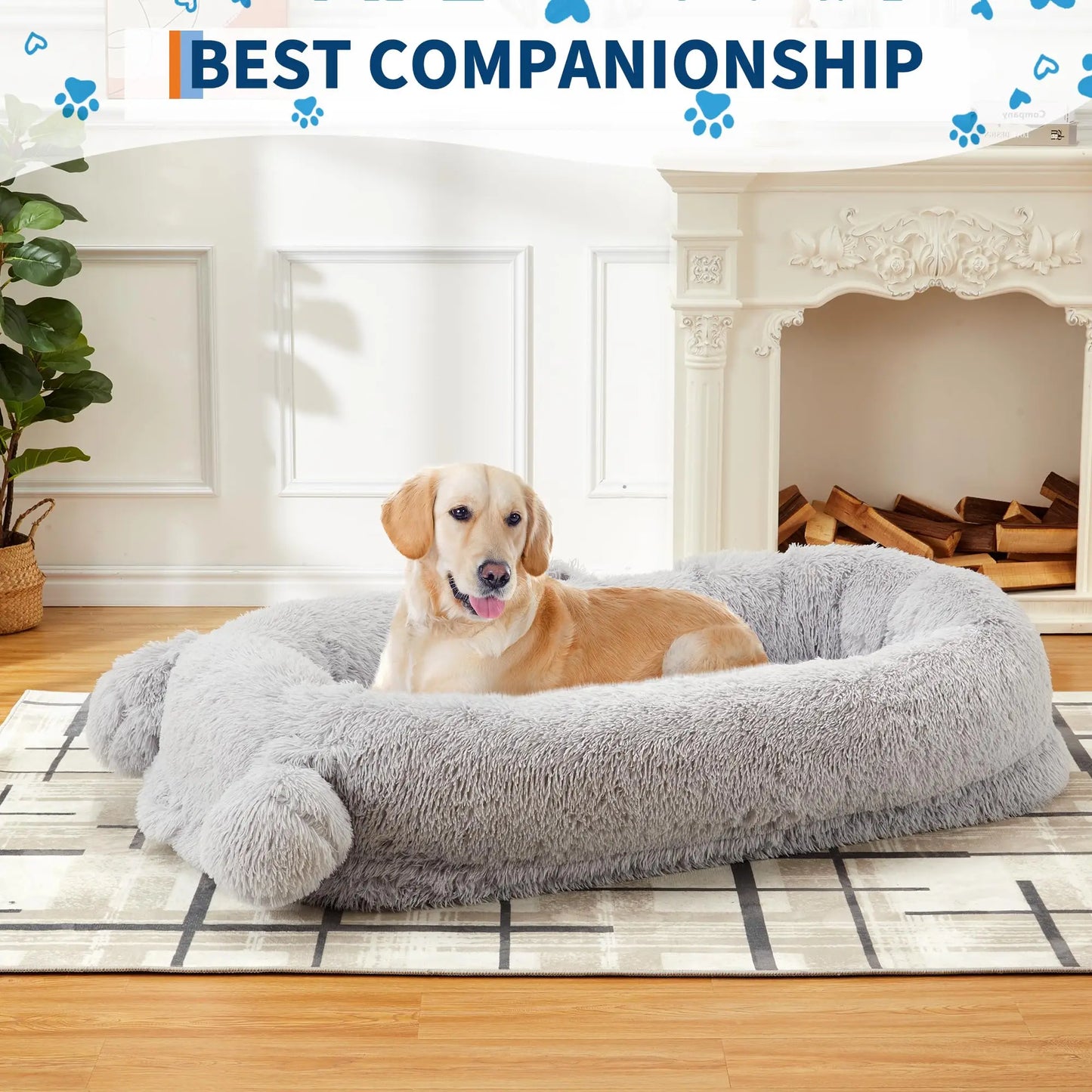 HiMISSCN Dog Bed With Memory Foam And Removable Cover