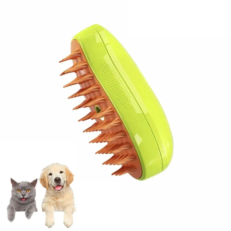 Cat Dog Steam Brush 3 In 1 Electric Massage Grooming