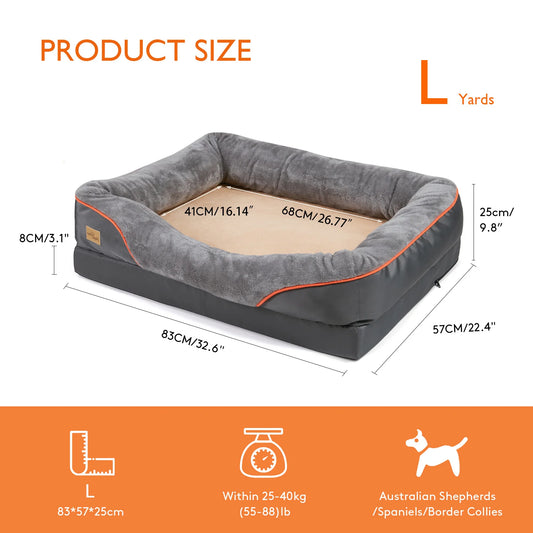 BINGOPAW Anti Allergy Dog Bed With Removable Washable Cover Waterproof
