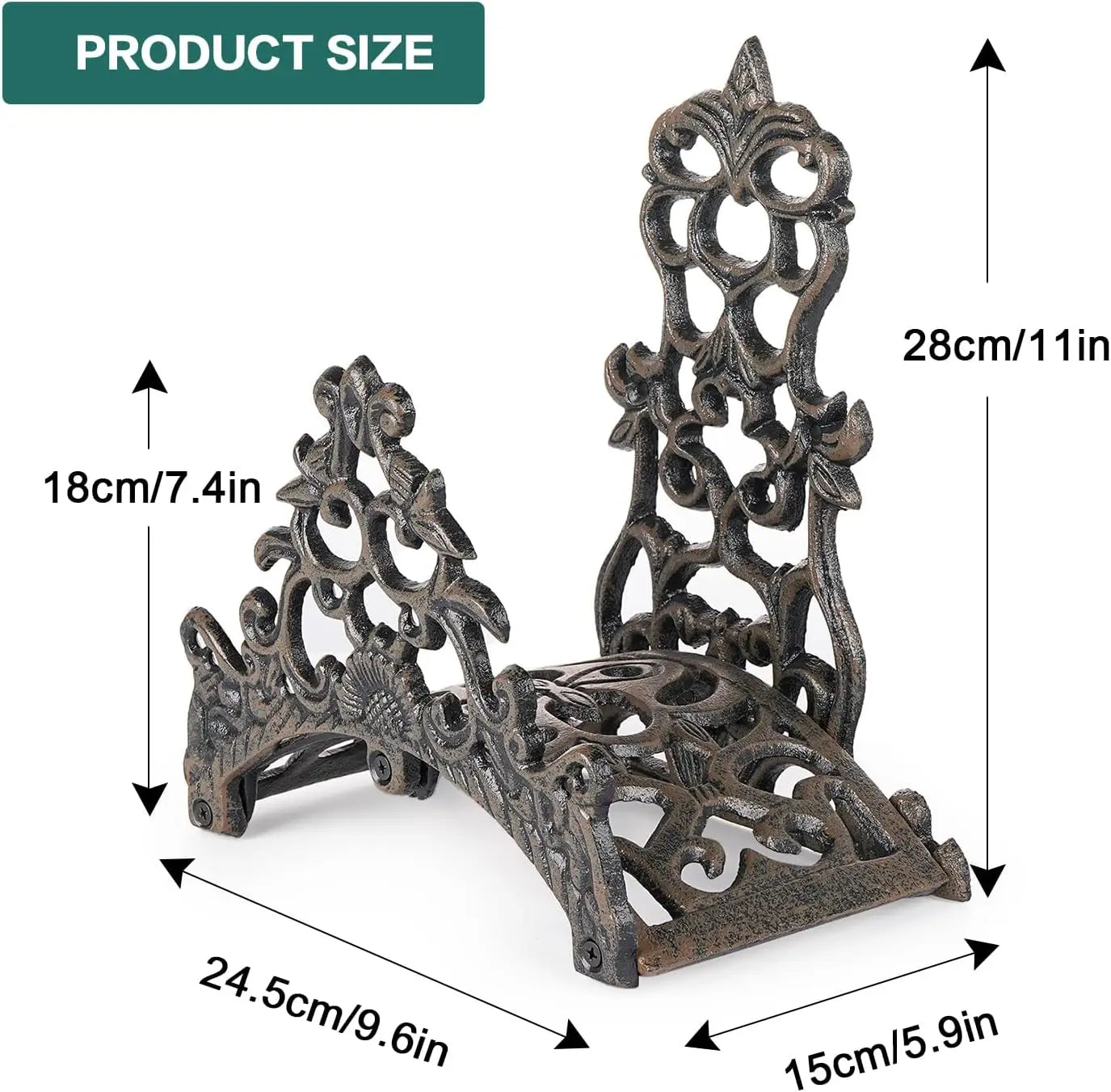 Heavy Duty Cast Iron Garden Hose Holder Wall Mounted Emblem