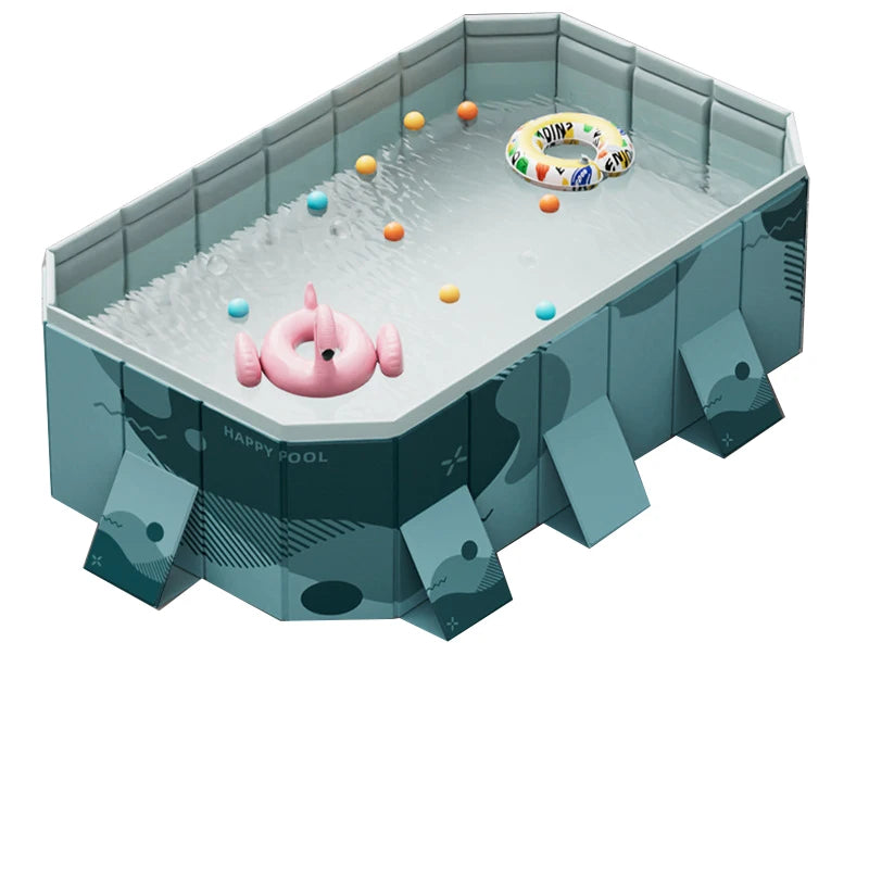 Foldable No Inflatable Family Swimming Pool Multi Layer PVC Portable Outdoor