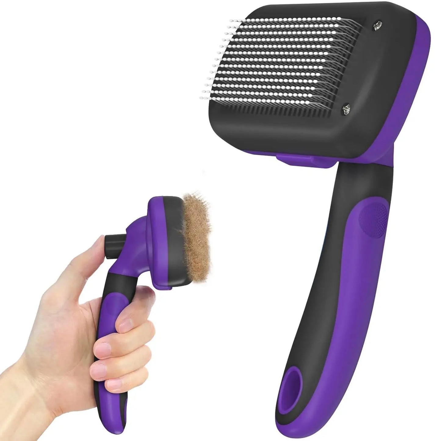 Self Cleaning Deshedding Brush For Dogs And Cats Hair Removal